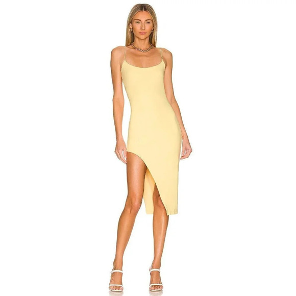 ALIX NYC Hirst Dress in Canary Large New Womens Bodycon Stretchy Cocktail - Picture 3 of 16
